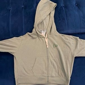 Army green crop jacket